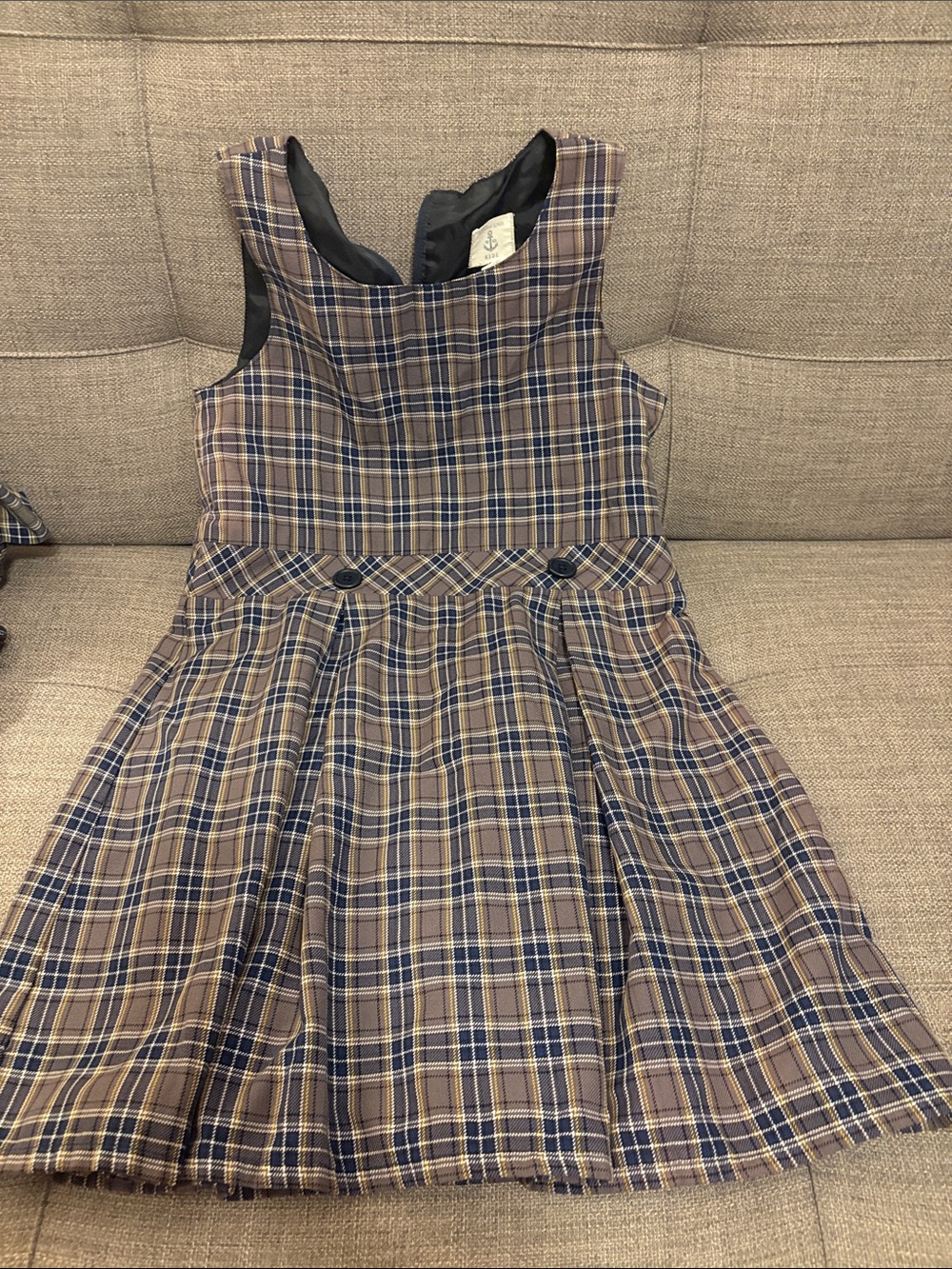 Lands end uniform plaid jumper size